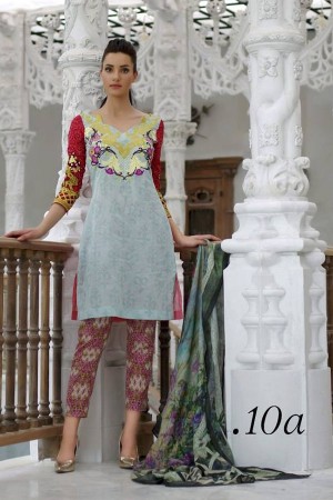 Tabassum Mughal-PRATO Pakistano Designer completamente cucito Shalwar Kameez 